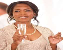 Angela Bassett consuming alcohol